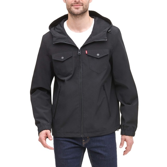 Levi's Jackets \u0026 Coats | Mens Levis Arctic Cloth Performance Rain Jacket | Color: Black | Size: XXL | Pm-47121481's Closet